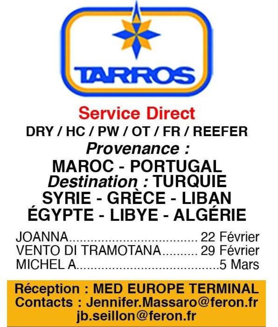 TARROS Service Direct — annonce Maritime